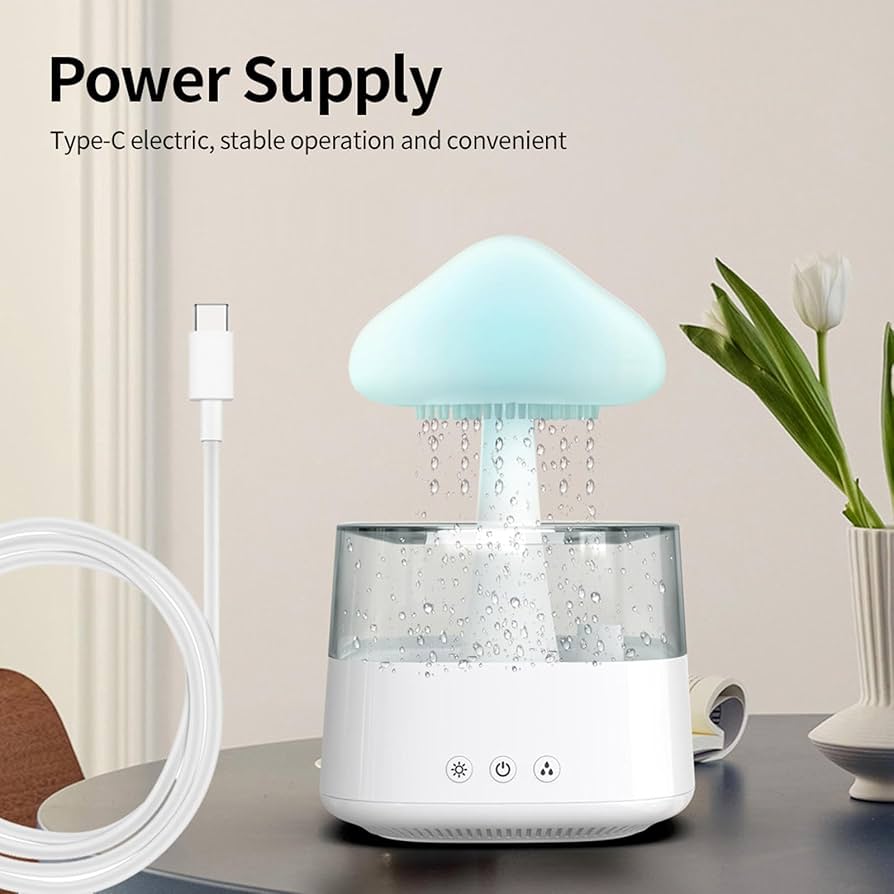 Amazon | きのこ加湿器, 小型 夜の光 7色LEDライト るさ調整可 3